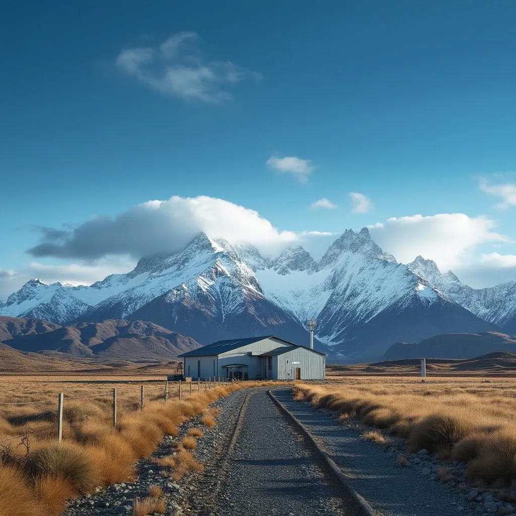 Estación YPF en ruta patagónica